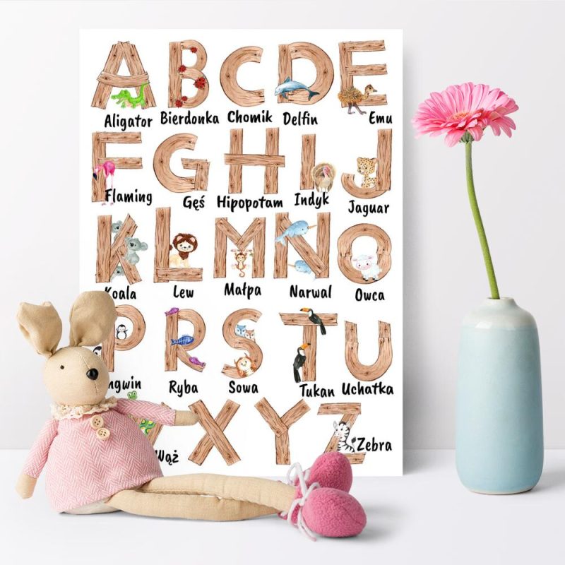 Plakat dla dziewczynki - Alfabet