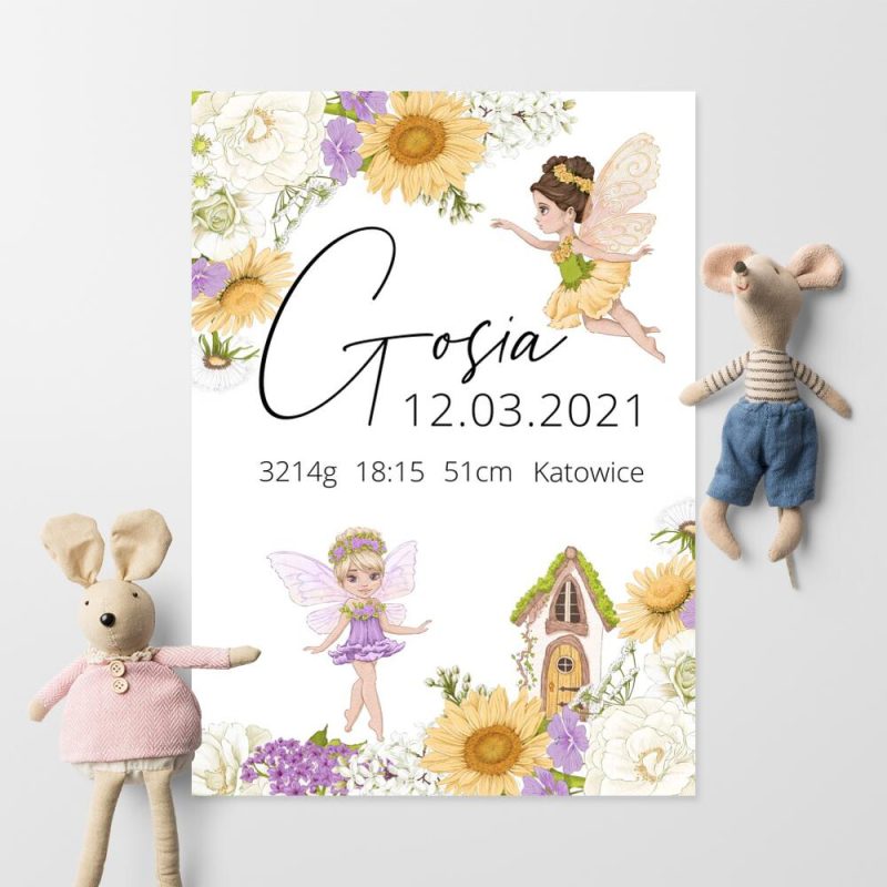 Plakat metryczka dla bobasa Plakat metryczka dla bobasa