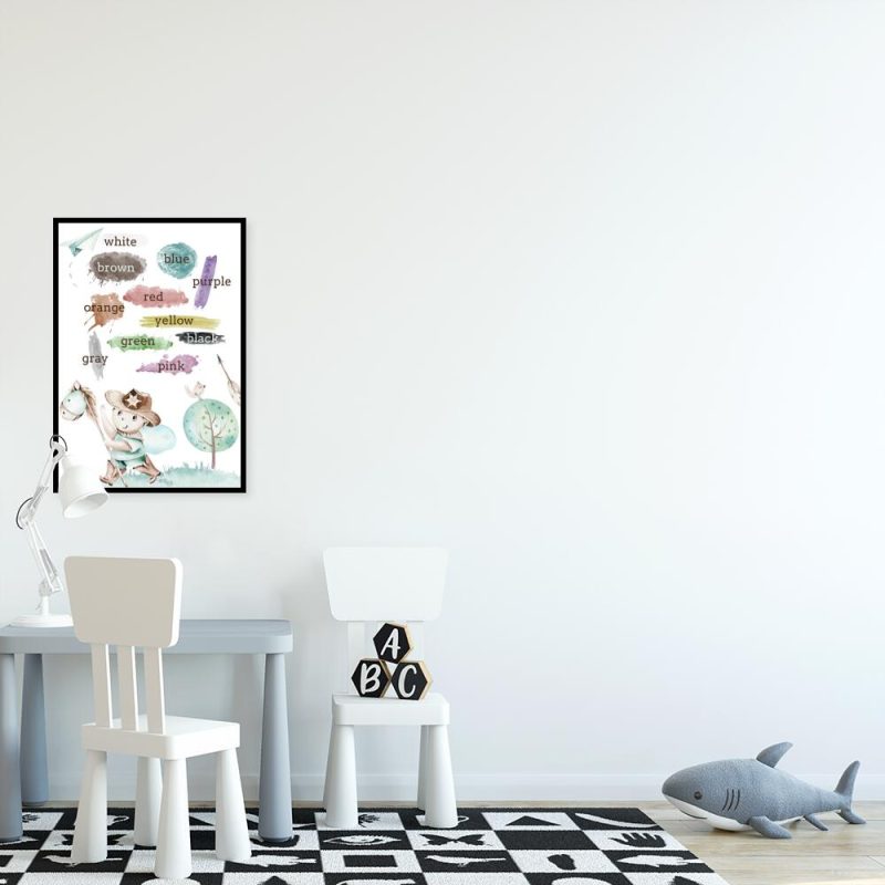 Plakat do pokoju dziecięcego – Nauka kolorów Plakat do pokoju dziecięcego - Nauka kolorów