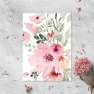 Plakat z pastelowymi kwiatuszkami