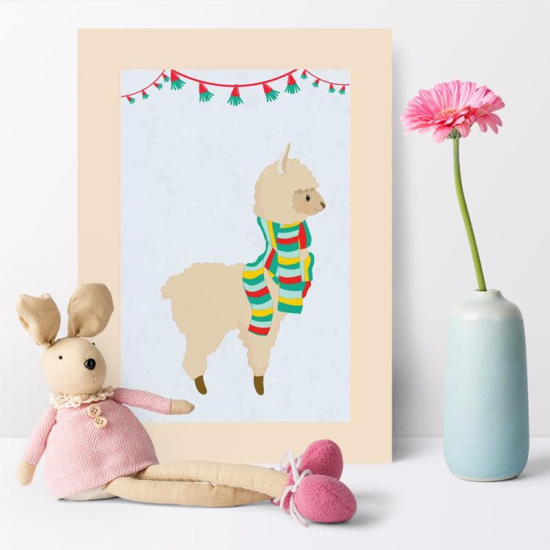 Plakat do pokoju dziecka z genialną lamą Plakat do pokoju dziecka z genialną lamą