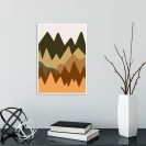 Plakat do salonu - Abstrakcyjne góry