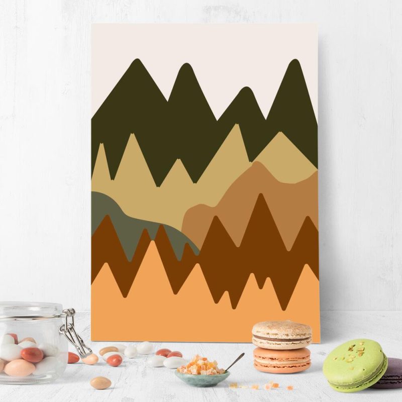 Plakat do kuchni - Abstrakcyjne góry