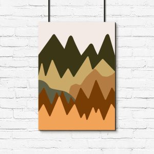Plakat do sypialni - Abstrakcyjne góry