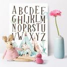Plakat z alfabetem do pokoju dziecka