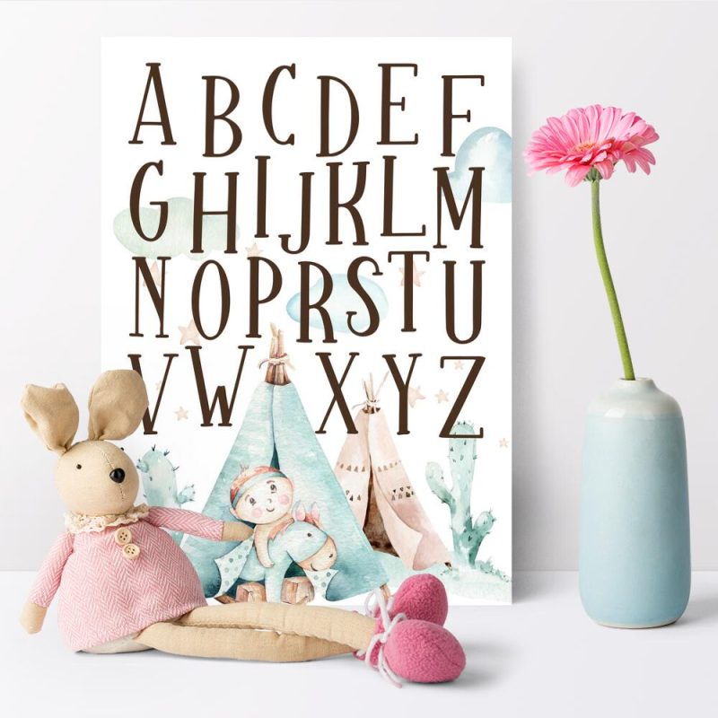 Plakat z alfabetem do pokoju dziecka Plakat z alfabetem do pokoju dziecka