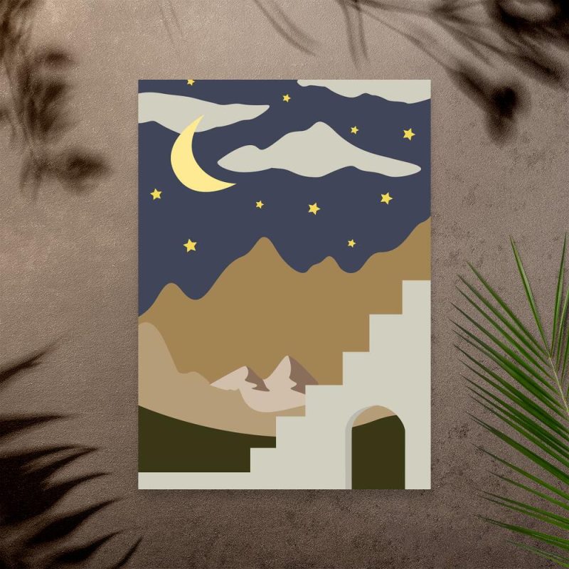 Plakat gwiazdy nad górami Plakat gwiazdy nad górami