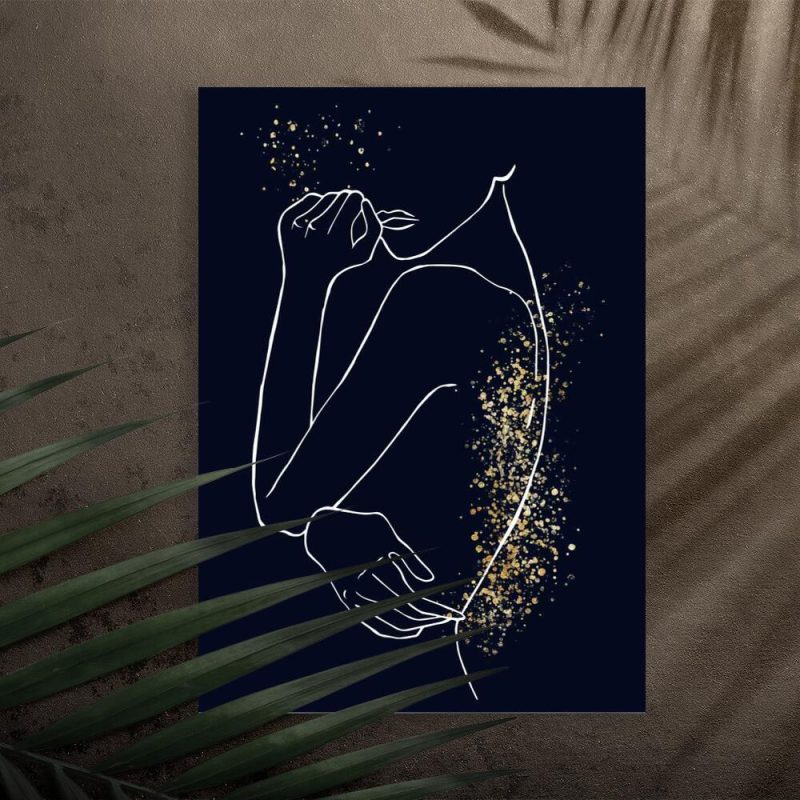 Plakat minimalistyczny z kobietą Plakat minimalistyczny z kobietą