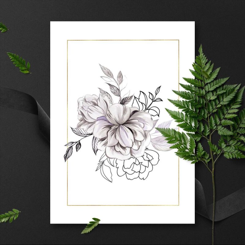 Plakat do sypialni – Piwonia Plakat do sypialni - Piwonia