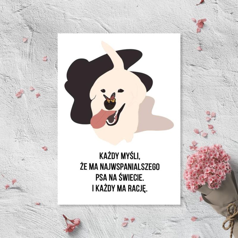 Plakat z psem do sypialni Plakat z psem do sypialni