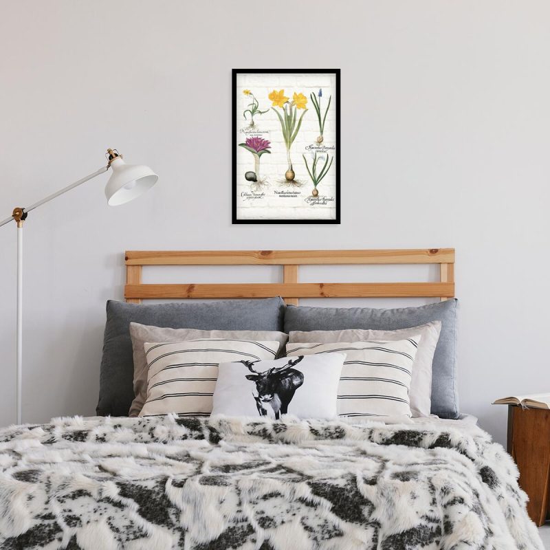 Plakat botaniczny z żółtym narcyzem do sypialni