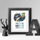 Plakat dla dziecka z sentencją i kosmosem