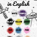 Plakat do nauki języka angielskiego - nazwy kolorów