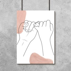 Plakat małe palce ludzkich dłoni