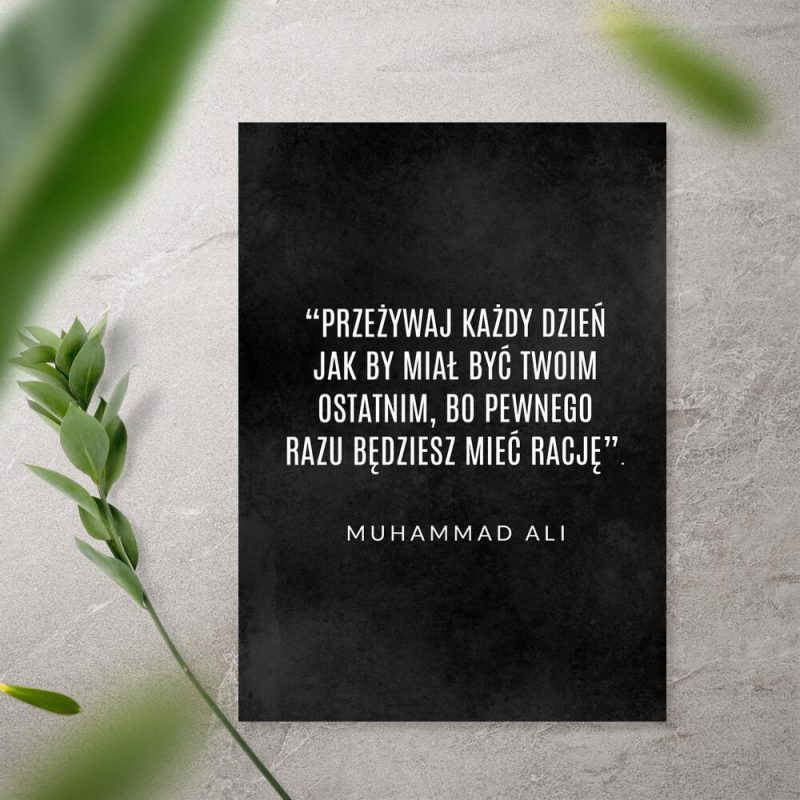 Plakat motywacyjny – Muhammad Ali Plakat motywacyjny - Muhammad Ali