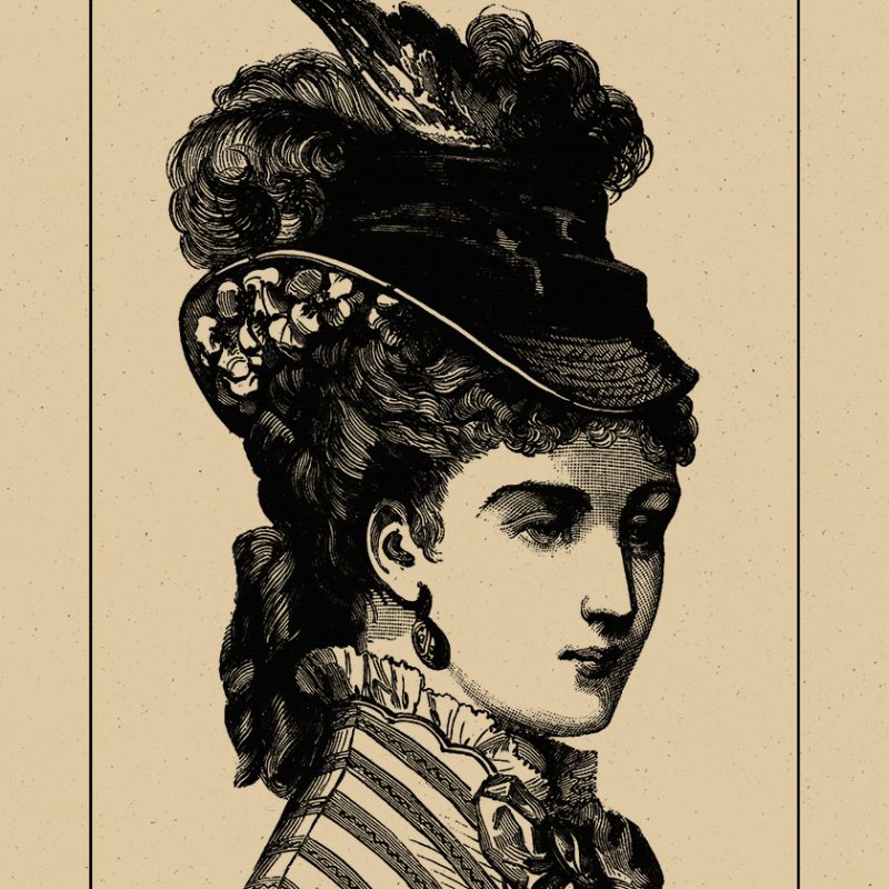 Plakat vintage z kobietą Plakat vintage z kobietą