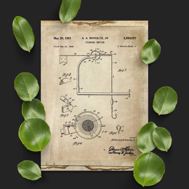 Plakat w sepii z patentem z 1951r. Plakat w sepii z patentem z 1951r.
