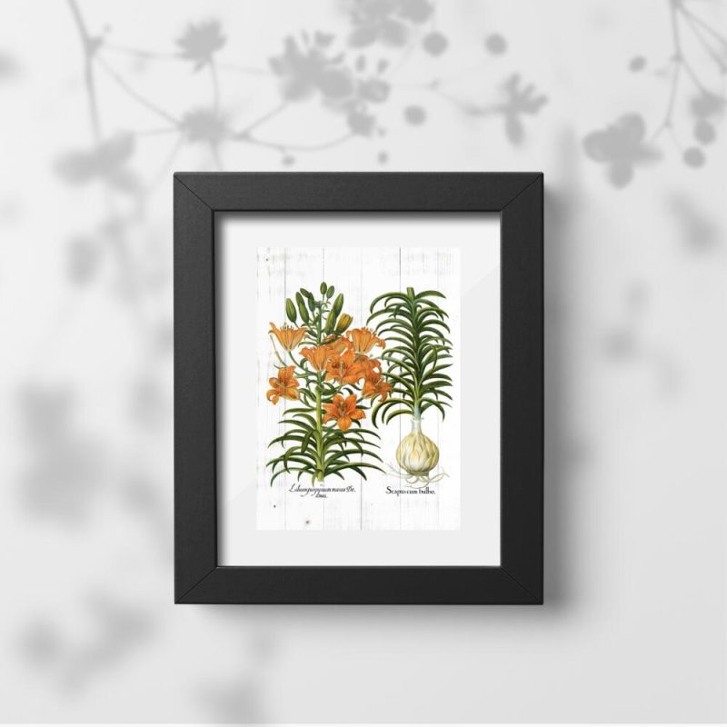 Plakat w stylu rustykalnym z liliami Plakat w stylu rustykalnym z liliami