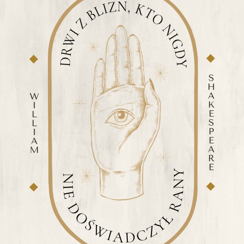 Plakat z dłonią i maksymą Plakat z dłonią i maksymą