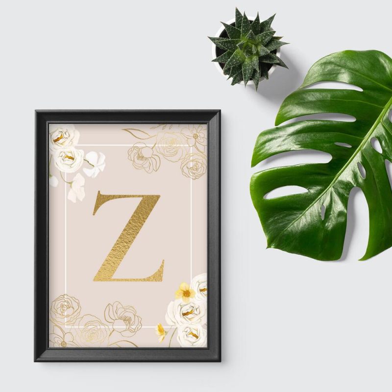 Plakat z literą do pokoju Plakat z literą do pokoju