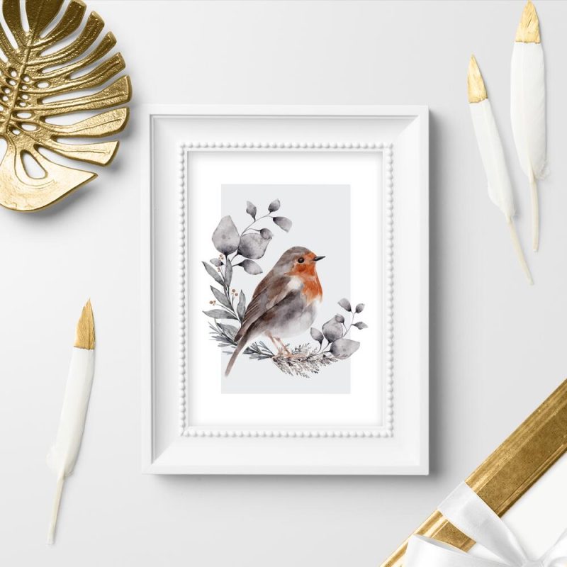 Plakat z motywem rudzika do salonu Plakat z motywem rudzika do salonu