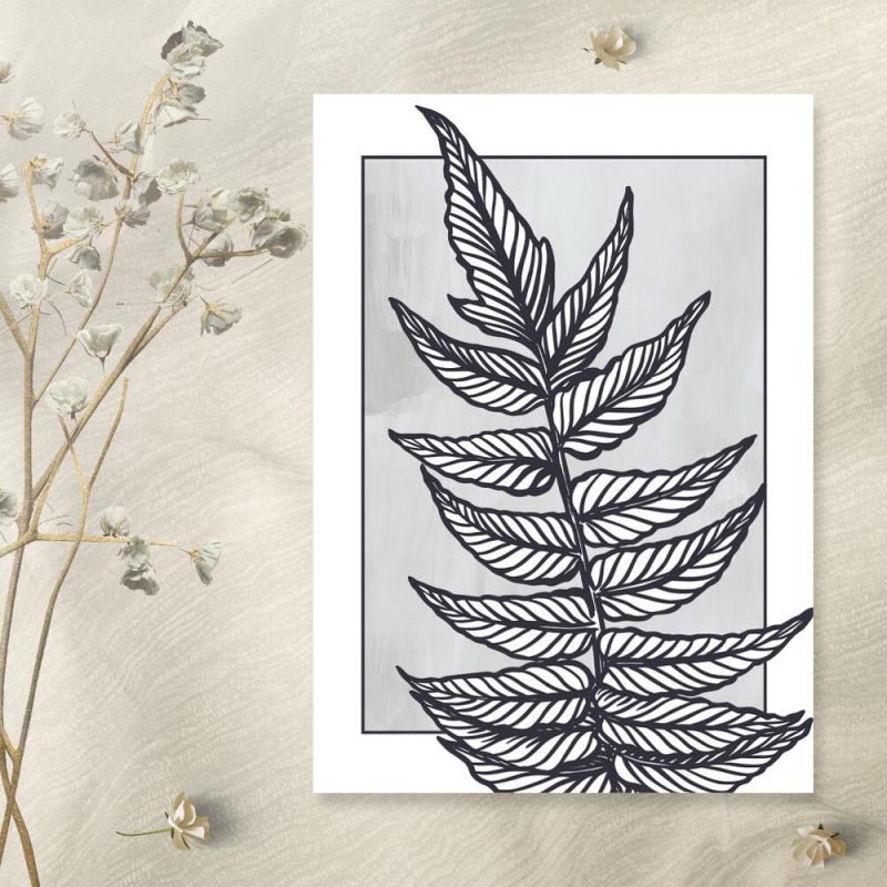 Plakat z paprocią do sypialni Plakat z paprocią do sypialni