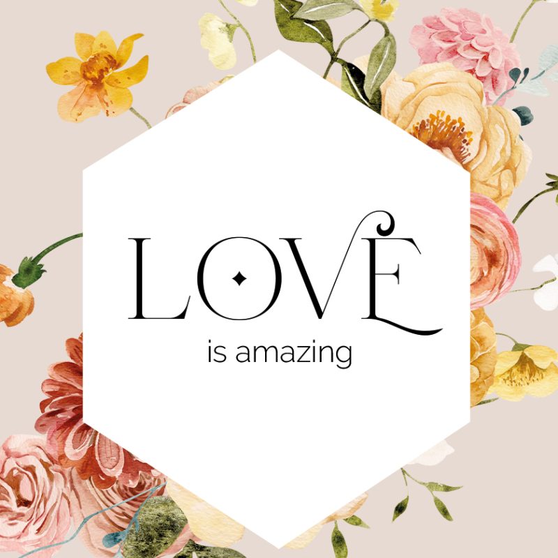 Plakat z polskim napisem: miłość jest niesamowita Plakat z polskim napisem: miłość jest niesamowita