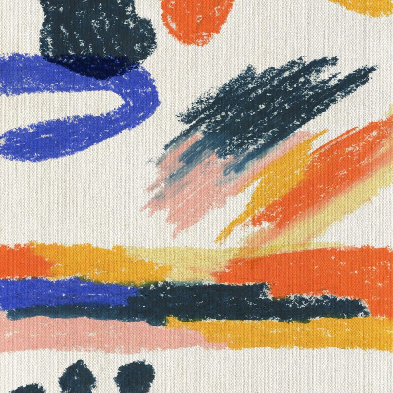 Plakat z pomarańczową abstrakcją