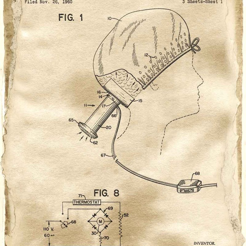 Plakat z przenośną suszarką do włosów Plakat z przenośną suszarką do włosów