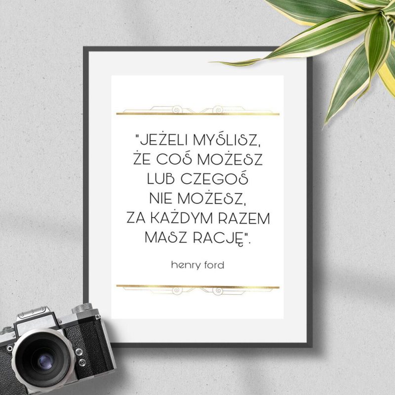 Plakat z sentencją do salonu Plakat z sentencją do salonu