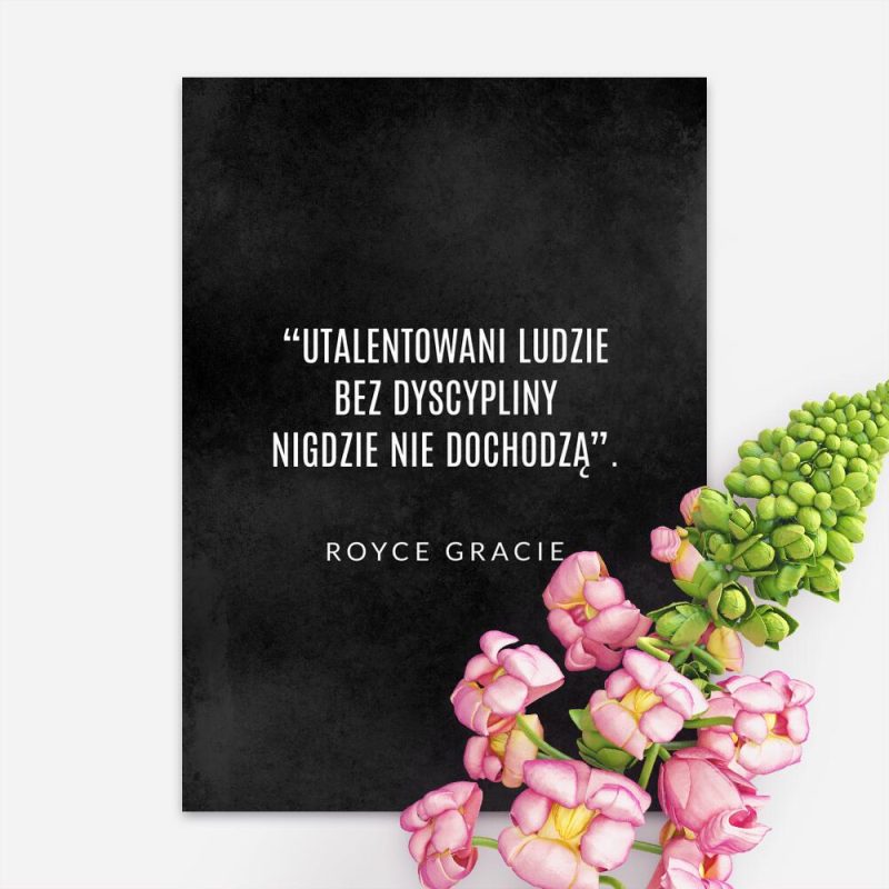 Plakat z sentencją - Royce Gracie