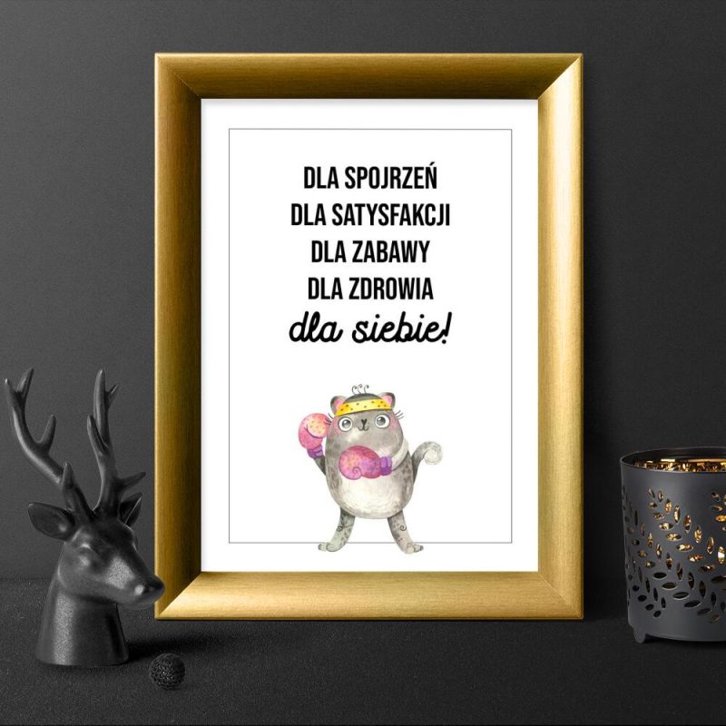 Plakat ze złotą myślą do oprawienia w ramę