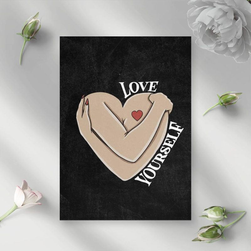 Plakat do przedpokoju – Love yourself Plakat do przedpokoju - Love yourself
