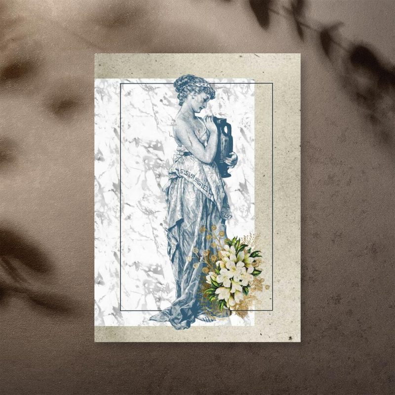 Plakat retro z grecka dziewczyną Plakat retro z grecka dziewczyną