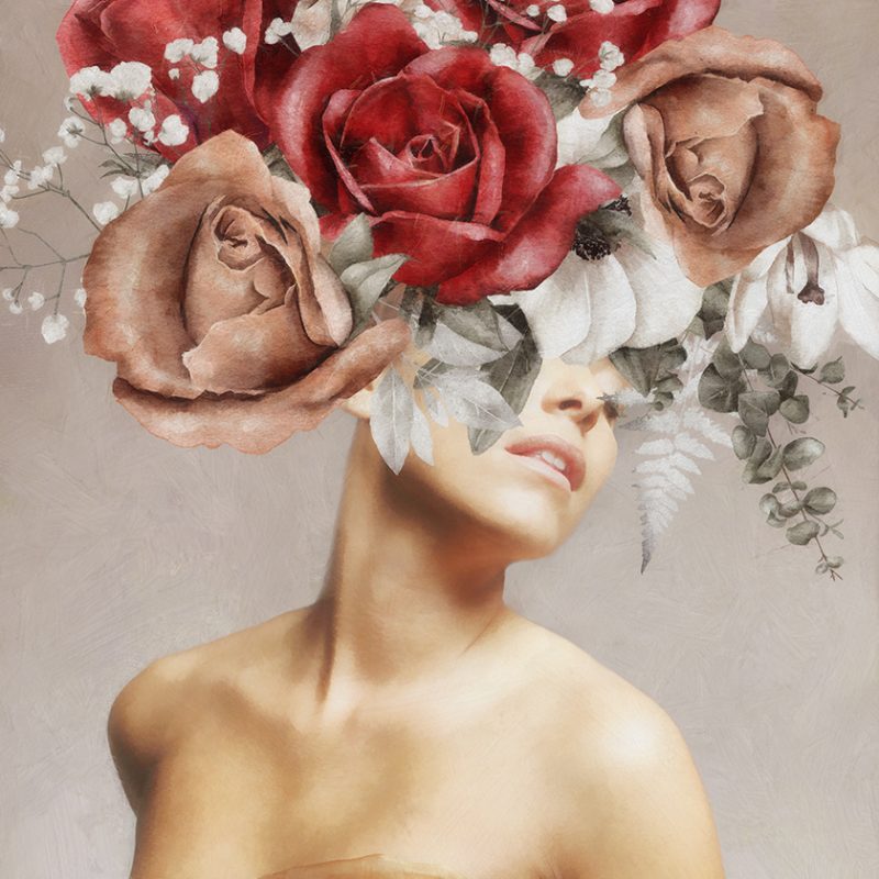 Różany plakat do salonu Różany plakat do salonu