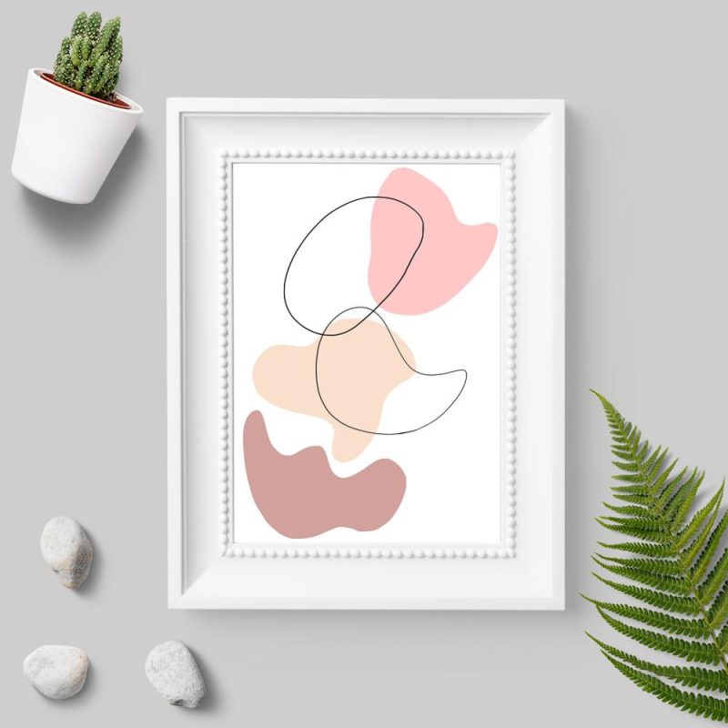 Plakat do biura – Beżowa abstrakcja Plakat do biura - Beżowa abstrakcja