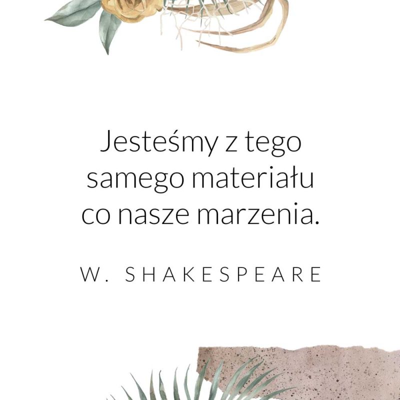 Słowa Szekspira na plakacie