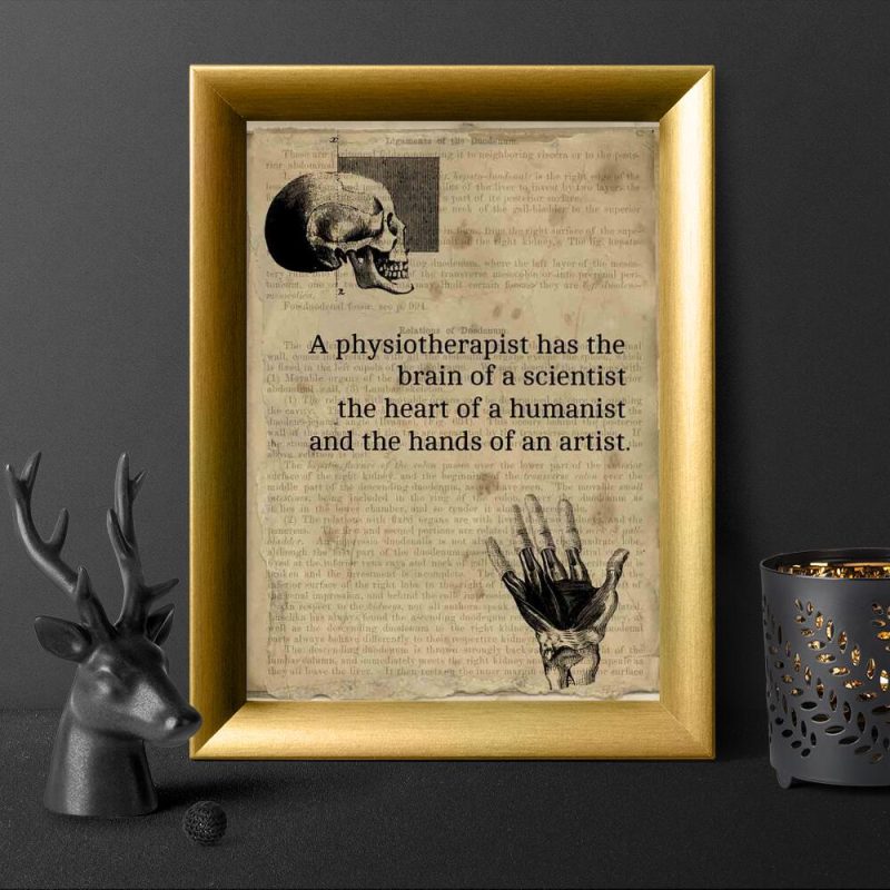Plakat po angielski o fizjoterapeutach