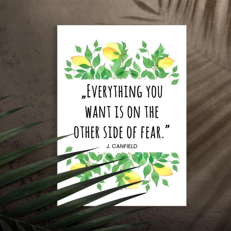 Plakat z cytatem Jack’a Canfielda do sypialni Plakat z cytatem Jack'a Canfielda do sypialni