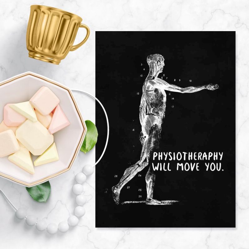 Plakat z budową anatomiczną - Physiotheraphy