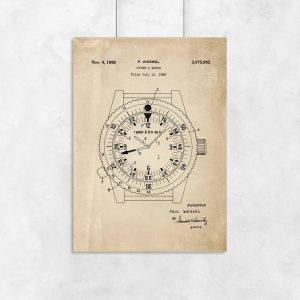 Plakat z zegarkiem dla nurka - patent