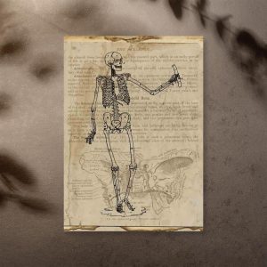 Plakat - Szkielet na starym papierze