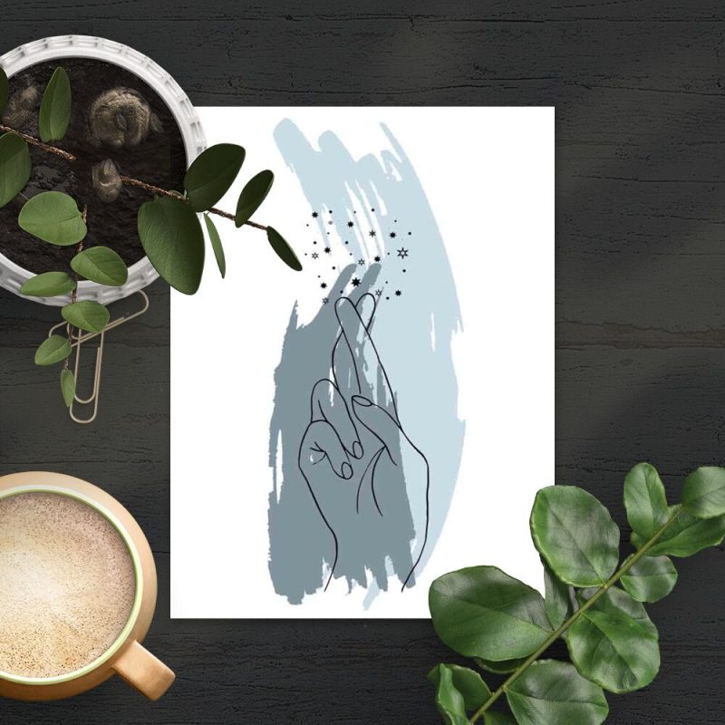 Plakat z dłonią do salonu Plakat z dłonią do salonu