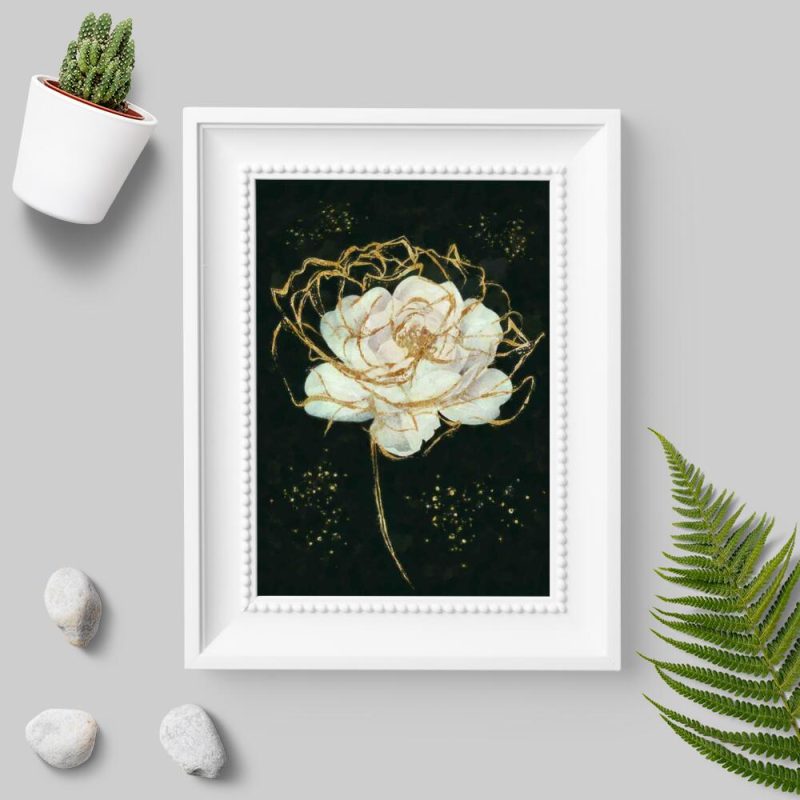 Plakat z kremową różyczką Plakat z kremową różyczką