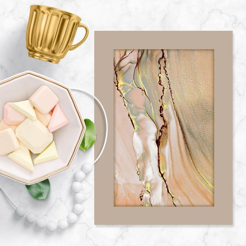 Poster z brązowym drapowaniem Poster z brązowym drapowaniem