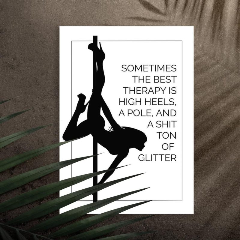 Plakat pole dance - Najlepsza terapia