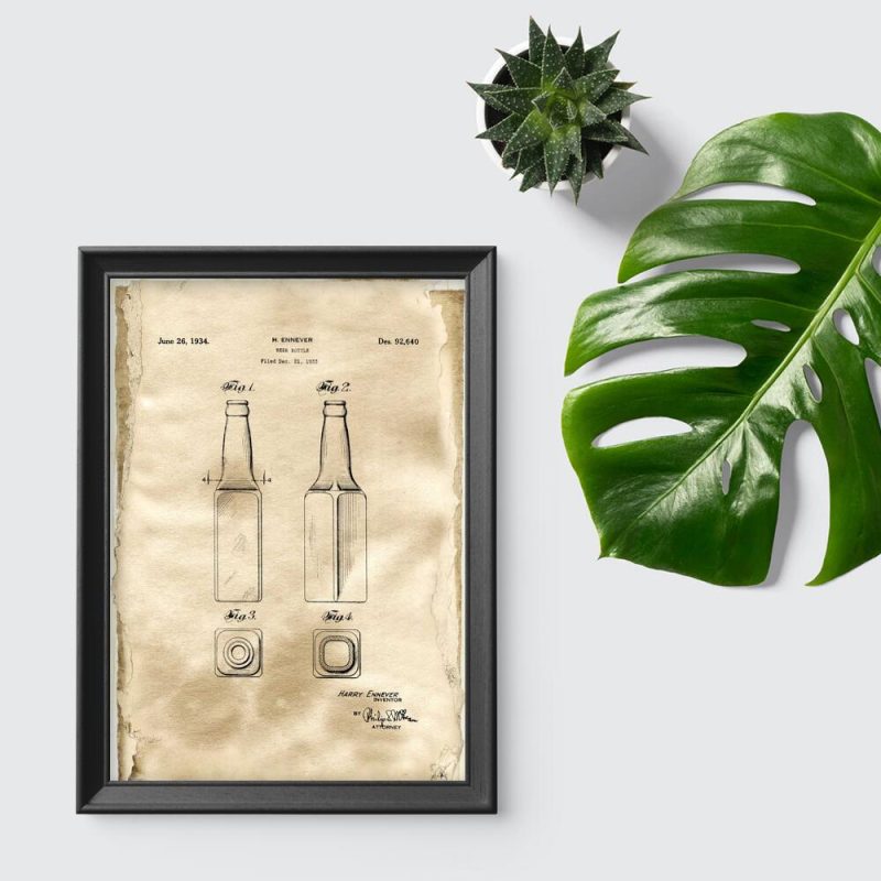 Plakat świadectwo produkcji beer bottle Plakat świadectwo produkcji beer bottle