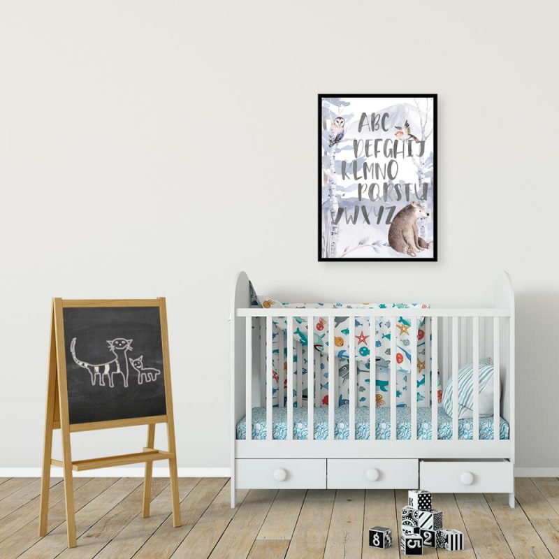 Plakat do pokoiku dziecięcego – Nauka alfabetu Plakat do pokoiku dziecięcego - Nauka alfabetu