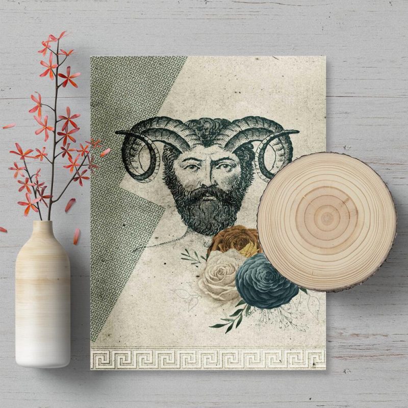 Rogaty facet na plakacie Rogaty facet na plakacie