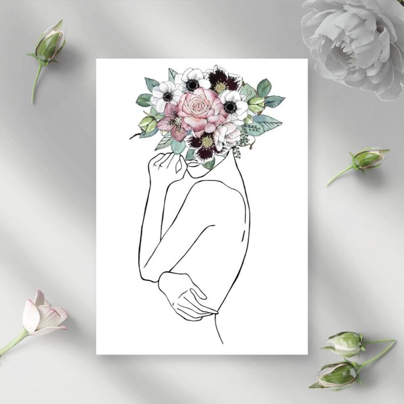 Plakat – Body line art na przedpokój Plakat - Body line art na przedpokój